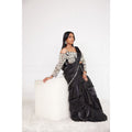 Black Pearl Embellished Lehenga Saree