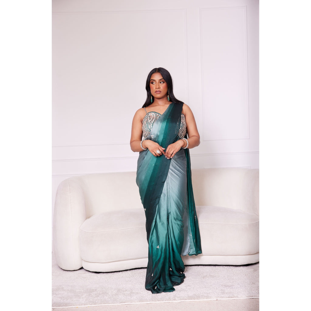 Moonlit Ombre Saree