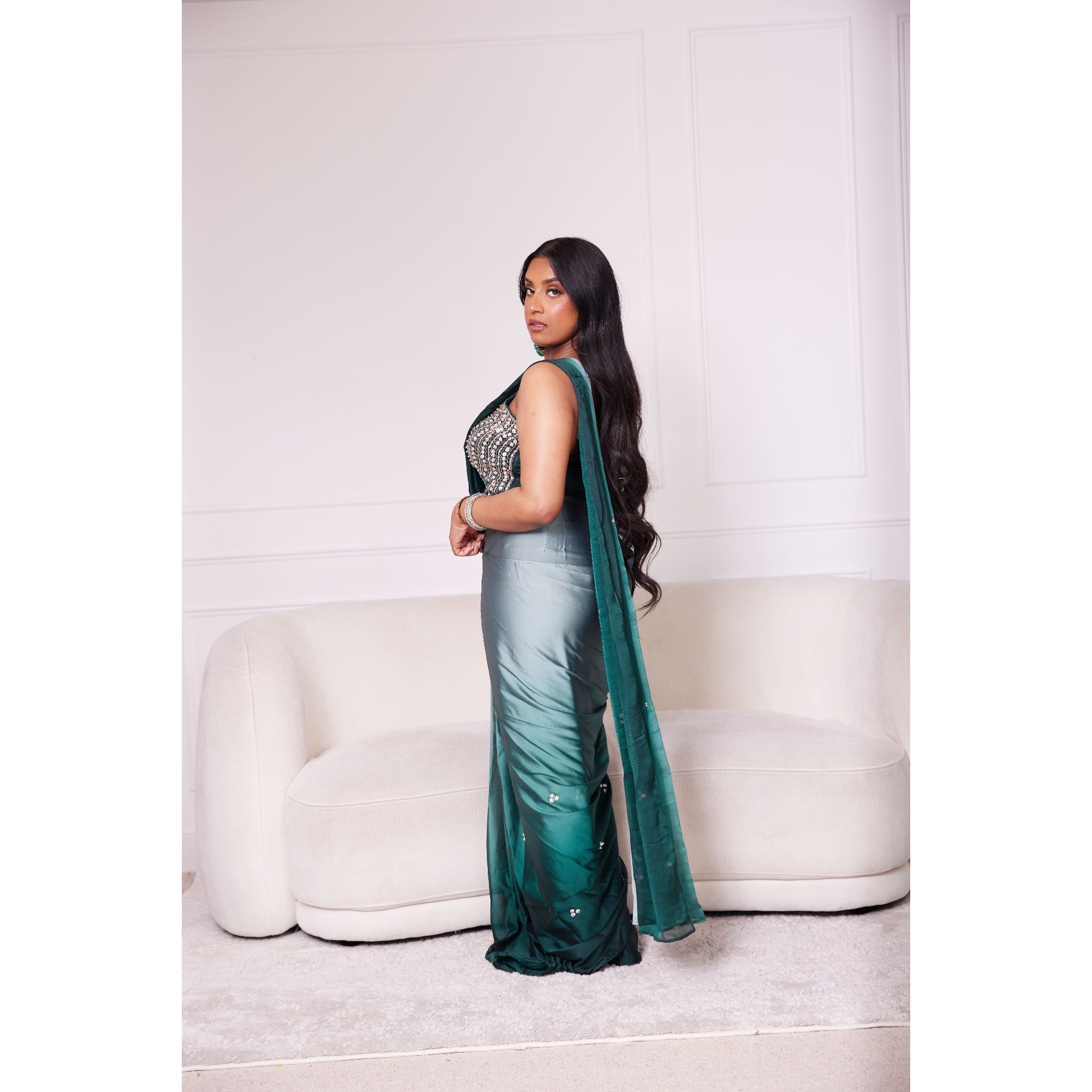 Moonlit Ombre Saree