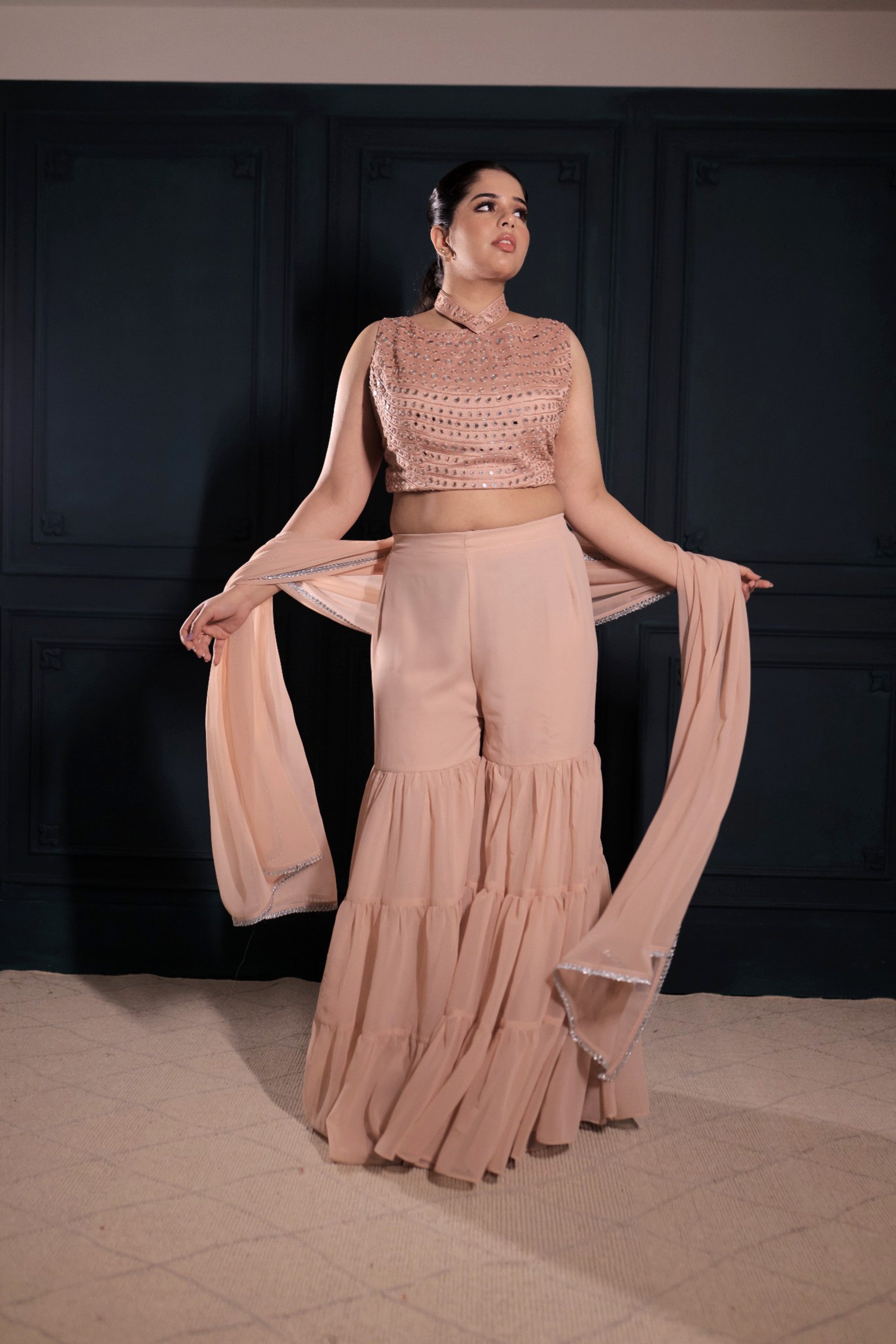Rosé Mirage Sharara Set