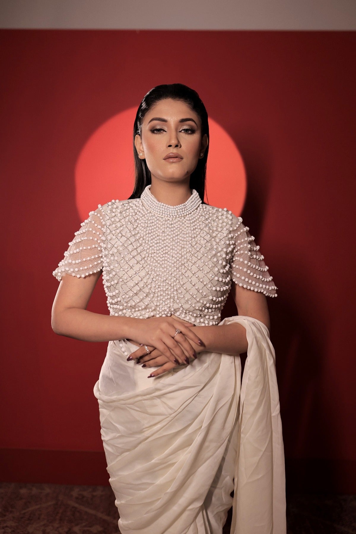 Pearl Étoile Drape Saree