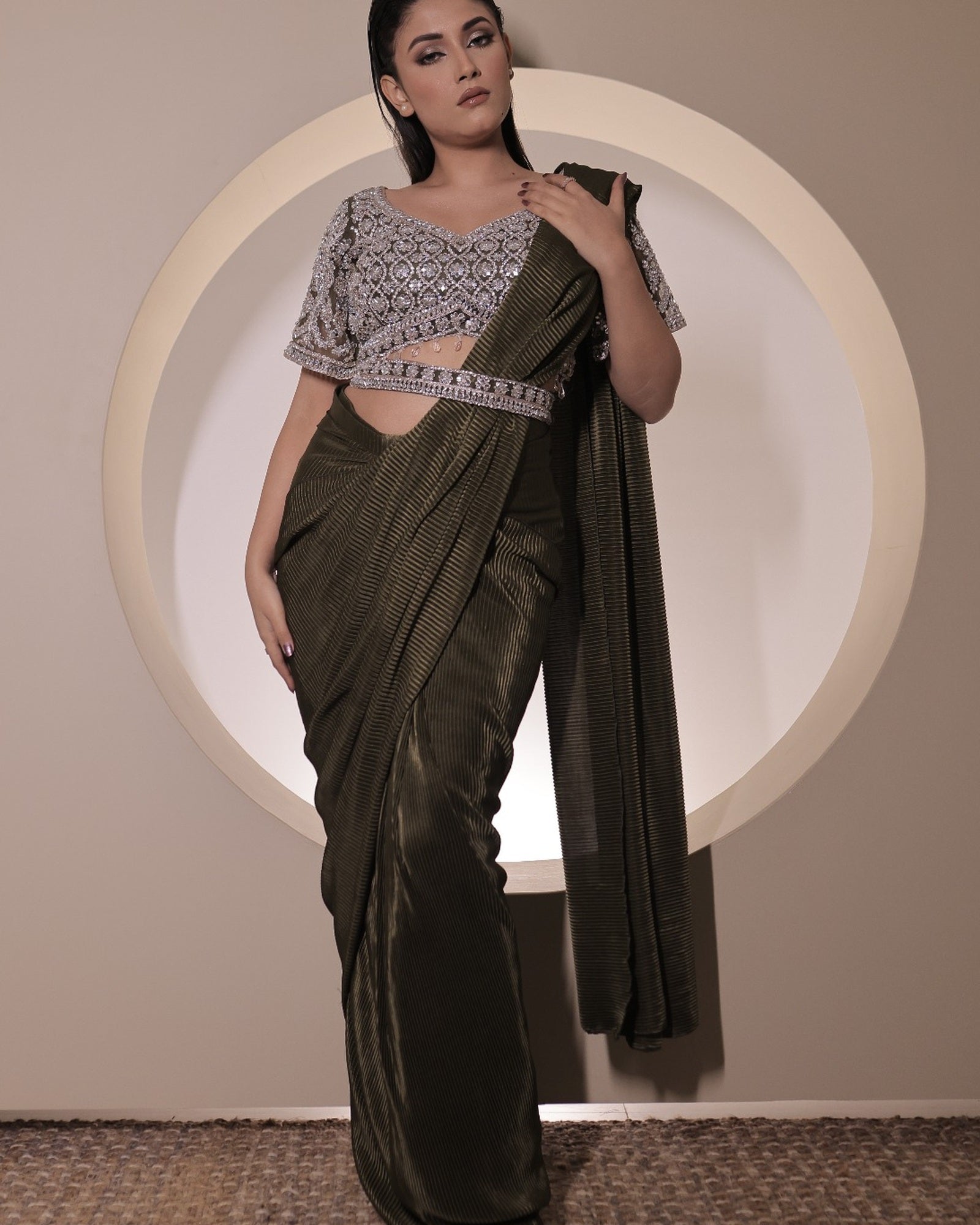 Zariah Olive Saree