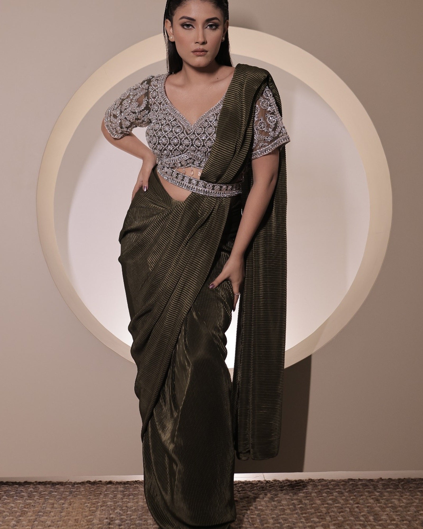 Zariah Olive Saree