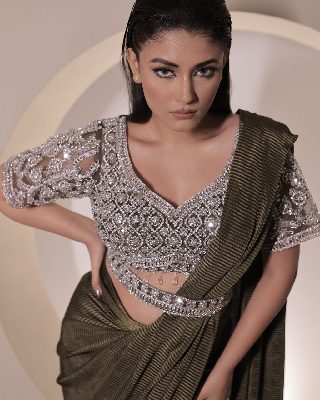 Zariah Olive Saree