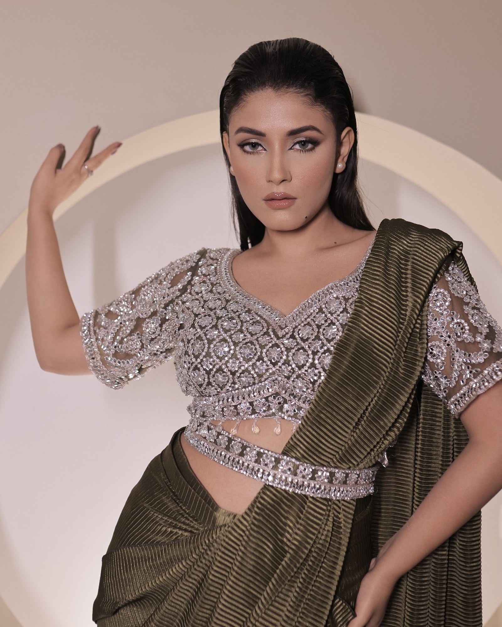 Zariah Olive Saree