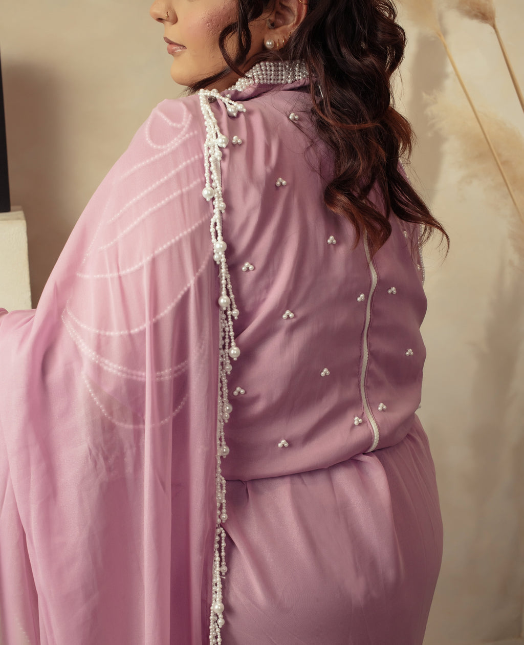 Chrystal – Blush Pearl Saree