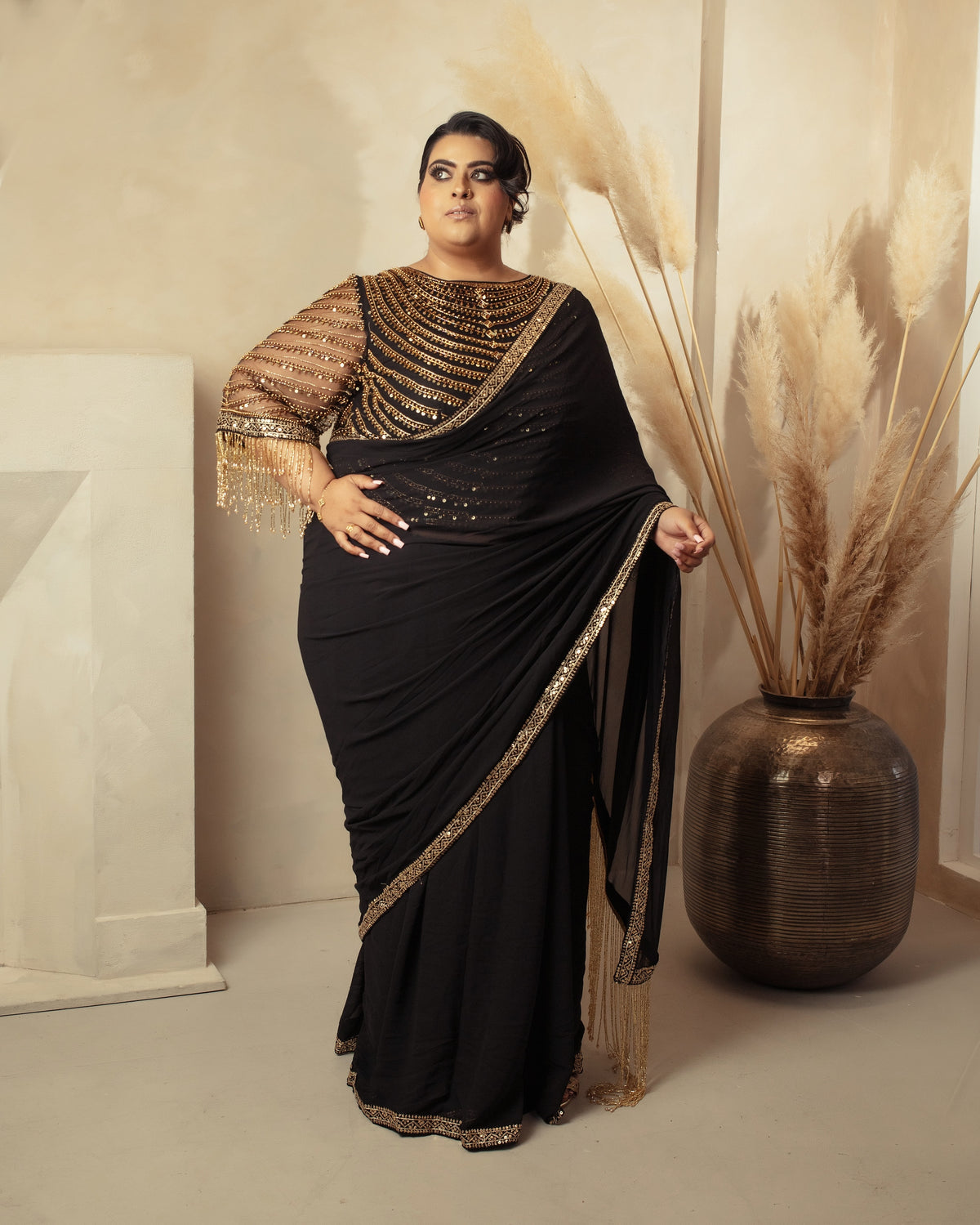 Sanah – Midnight Noir Saree
