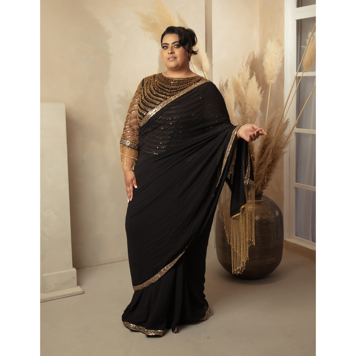 Sanah – Midnight Noir Saree