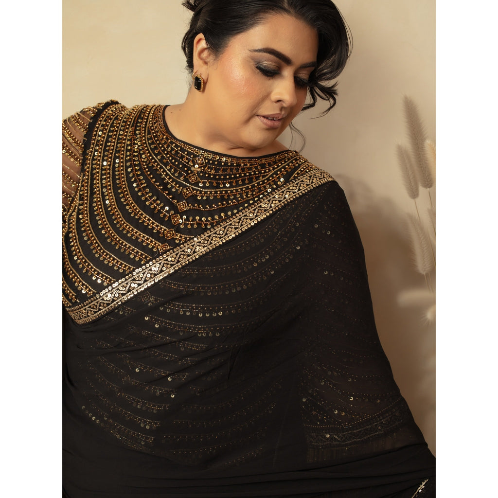 Sanah – Midnight Noir Saree
