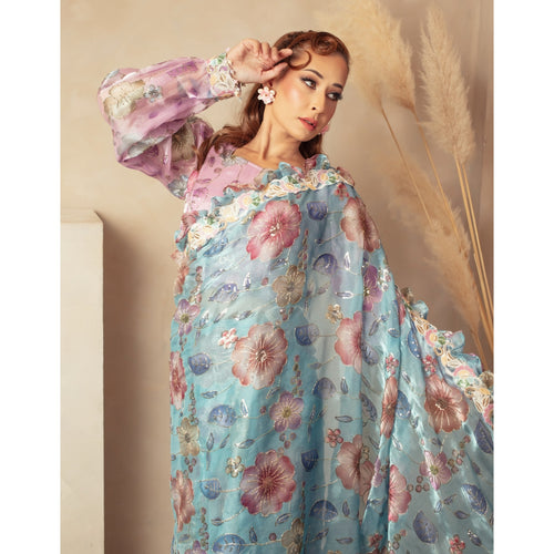 Anisa – Pastel Bloom Saree