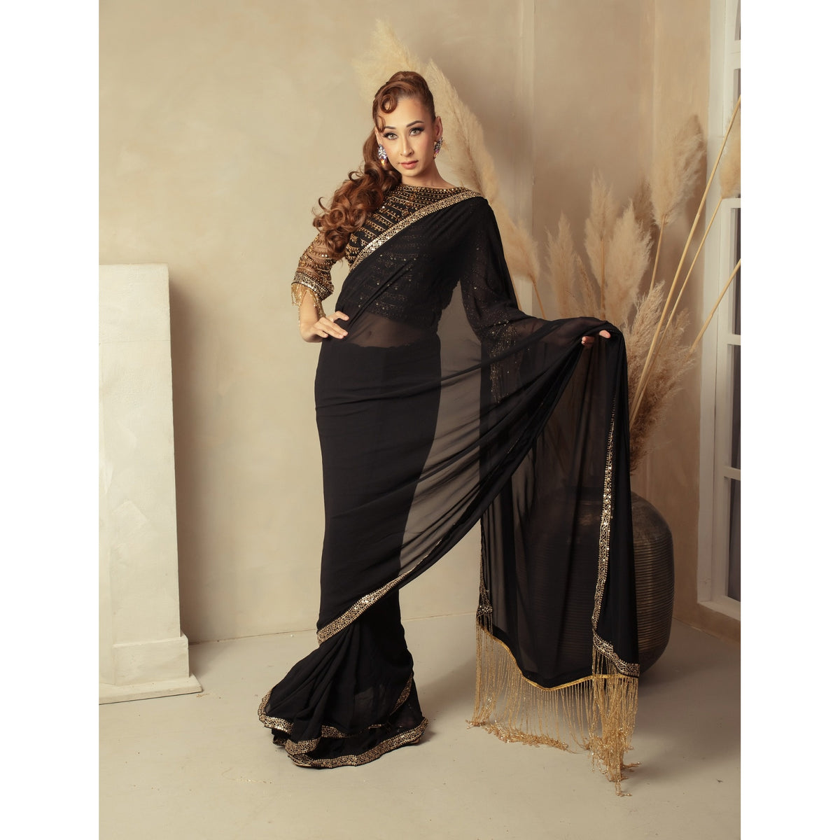 Sanah – Midnight Noir Saree