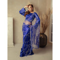 Laxmi – Royal Blue Crystal Saree
