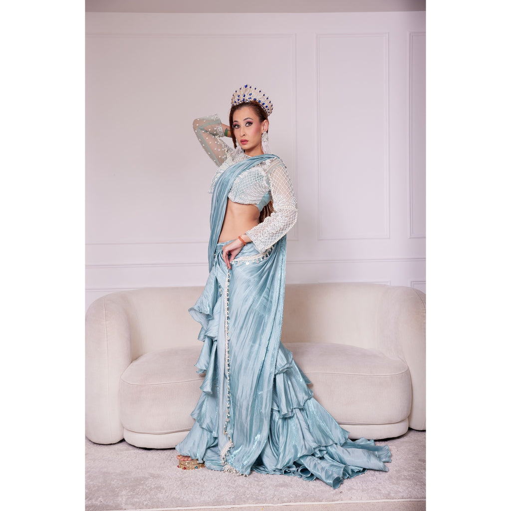 Celeste Butterfly Lehenga Saree